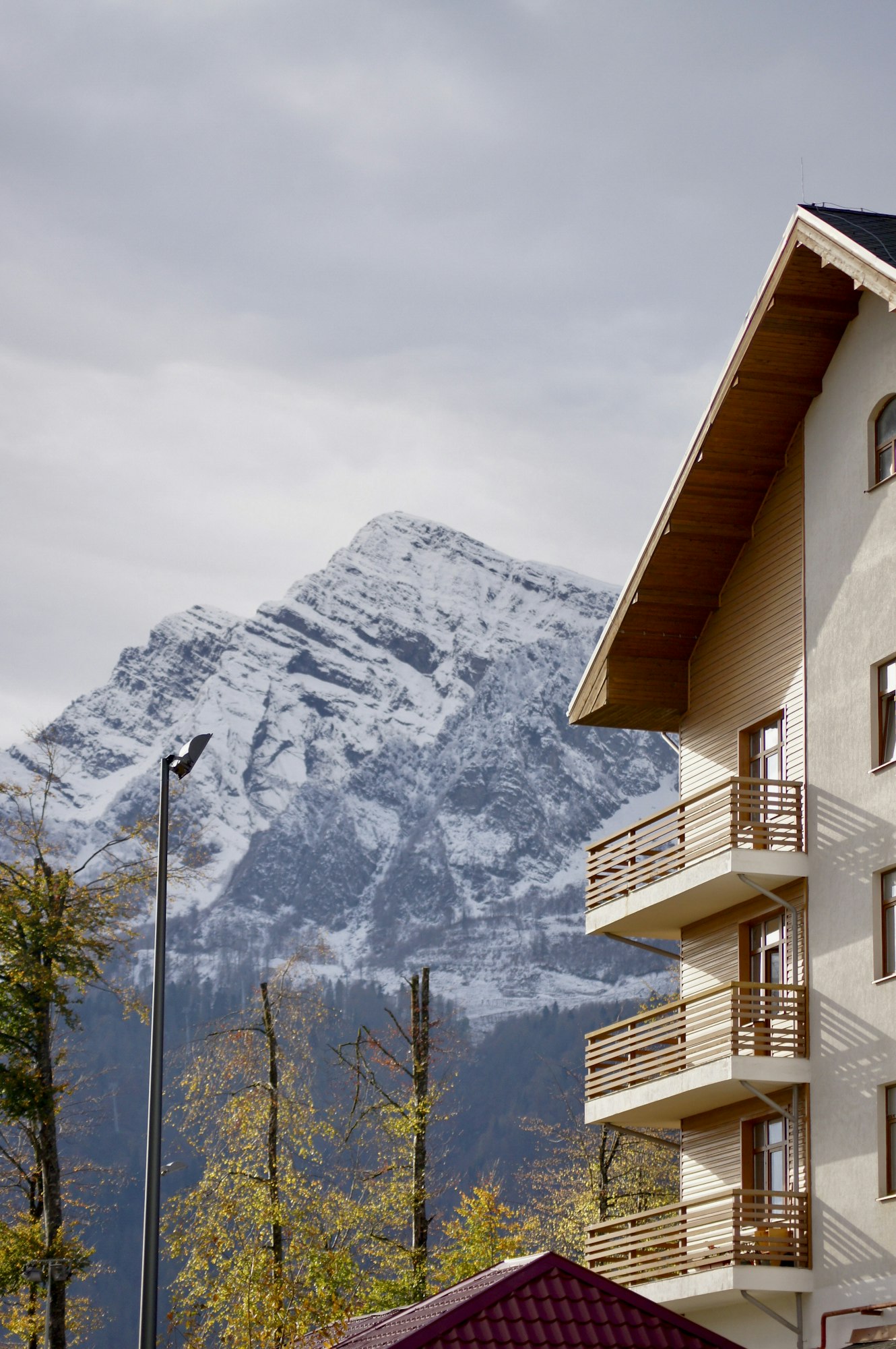 View of snowy mountain